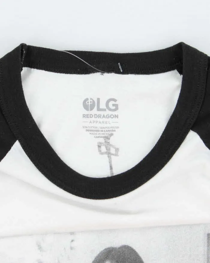 Vintage 2000's Red Dragon Skateboards Yoko & John Graphic Raglan T-Shirt - S sold by Rokit product image thumbnail 5