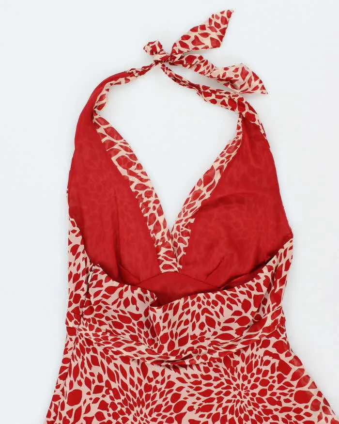 Vintage Y2k 00s BCBG Max Azria Silk Halter Neck Dress - S sold by Rokit product image thumbnail 4