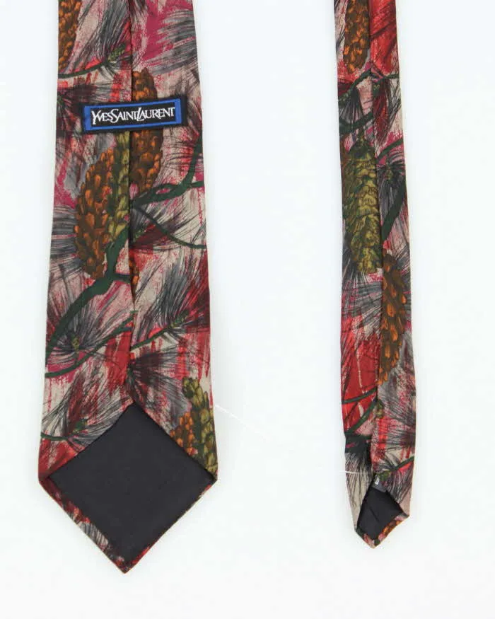 Vintage Yves Saint Laurent Floral Silk Tie sold by Rokit product image thumbnail 2