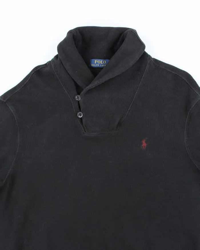 Polo Ralph Lauren Black Shawl Neck Sweatshirt - M sold by Rokit product image thumbnail 3
