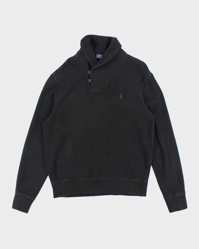 Polo Ralph Lauren Black Shawl Neck Sweatshirt - M sold by Rokit