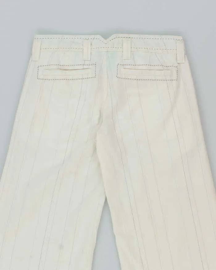 Y2k 00s Roxy Deadstock White Pinstripe Trousers - W28 L33 sold by Rokit product image thumbnail 4