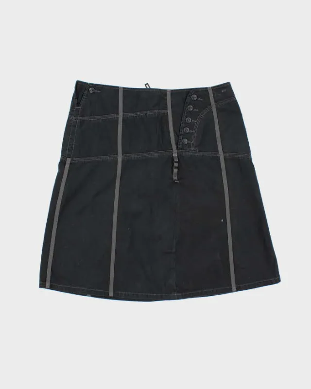 Y2k 00s Esprit Black Midi Skirt - W33 sold by Rokit