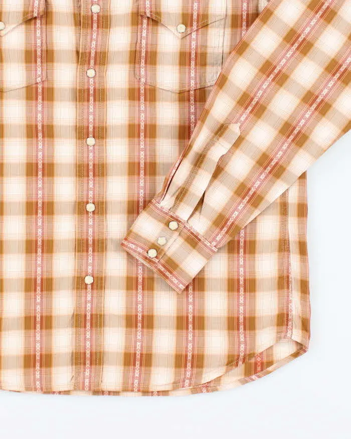 Vintage 90s Lucky Brand Orange Western Shirt - M sold by Rokit product image thumbnail 4