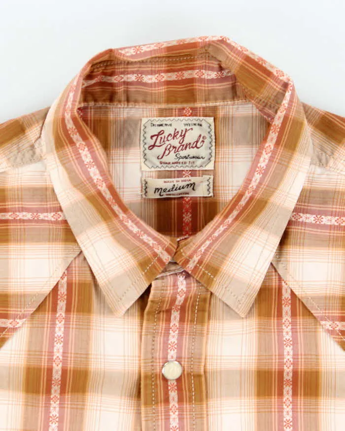 Vintage 90s Lucky Brand Orange Western Shirt - M sold by Rokit product image thumbnail 5