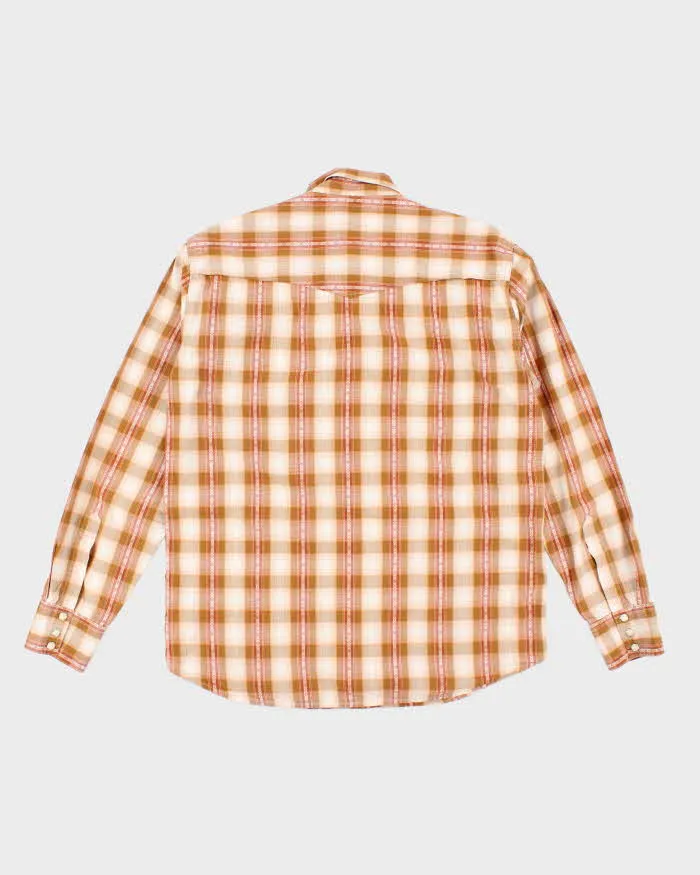 Vintage 90s Lucky Brand Orange Western Shirt - M sold by Rokit product image thumbnail 2
