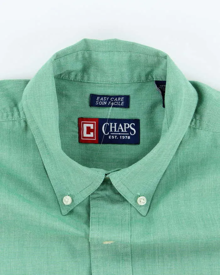 Vintage 90s Chaps Green Long Sleeve Shirt - M sold by Rokit product image thumbnail 5