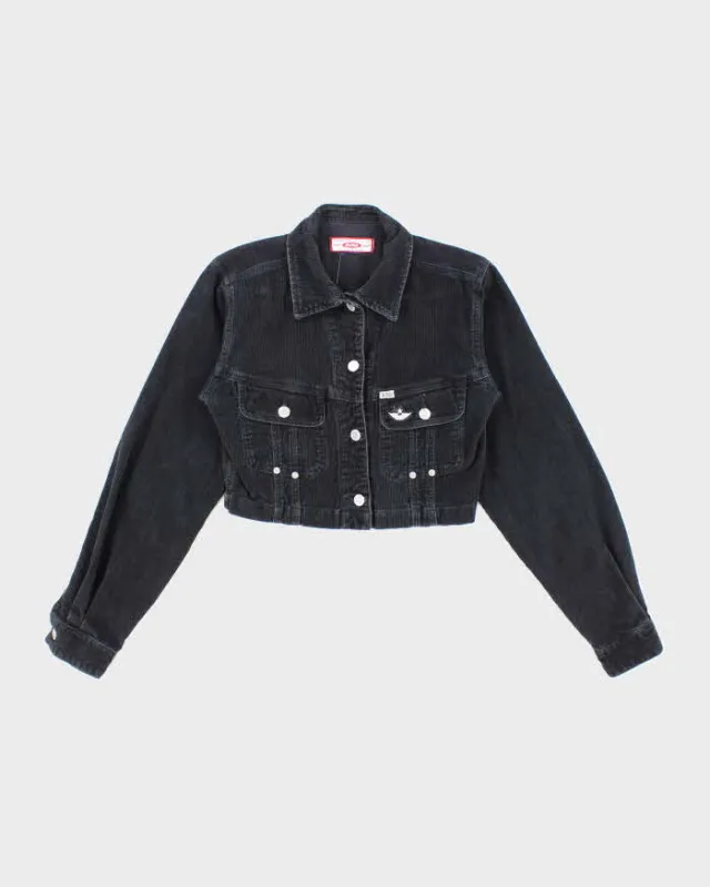 Buffalo Black Corduroy Cropped Jacket - XS sold by Rokit