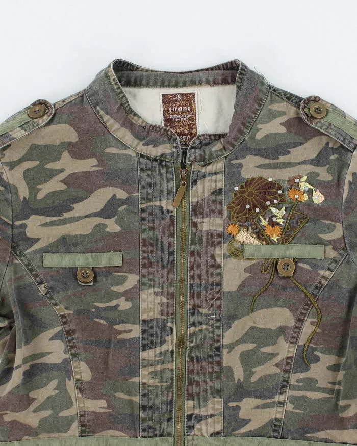 Y2k 00s Sirens Fitted Camouflage Jacket - S sold by Rokit product image thumbnail 3