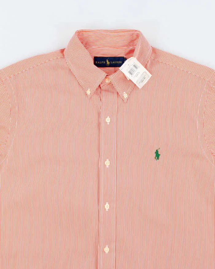 Ralph Lauren Deadstock Orange Striped Long Sleeve Shirt - M sold by Rokit product image thumbnail 3