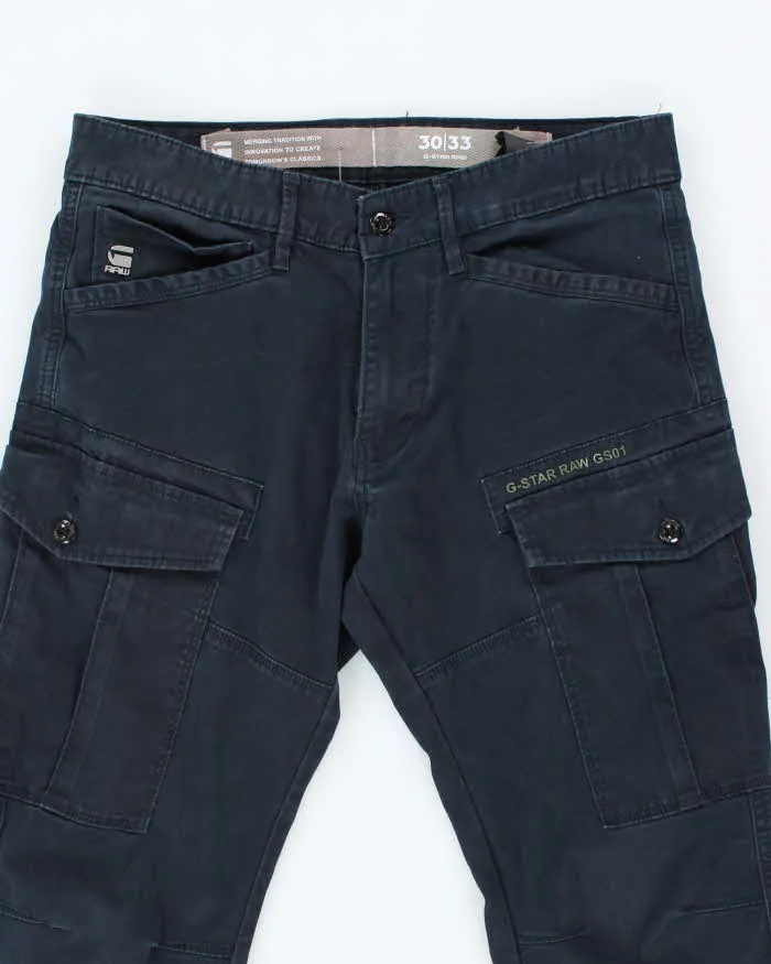 G-Star Raw Navy Cargo Trousers - W32 L31 sold by Rokit product image thumbnail 3
