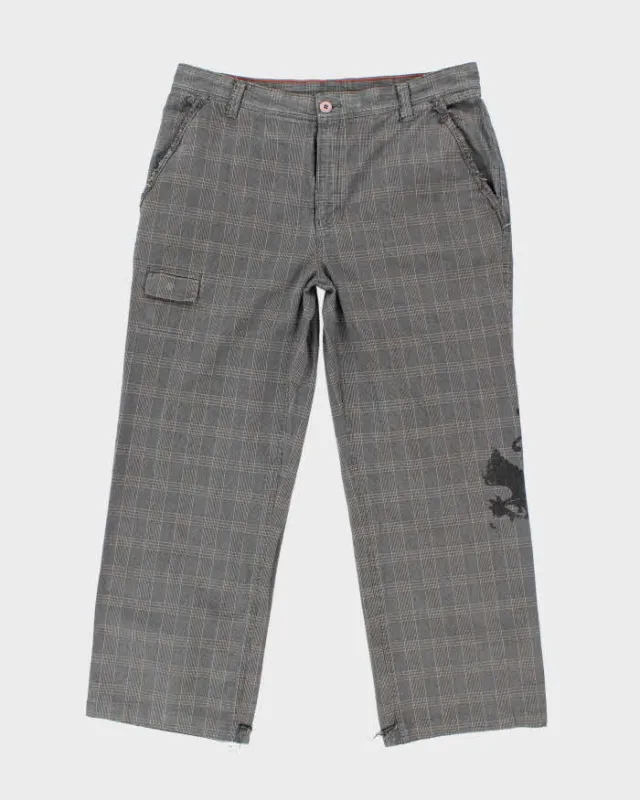 DKNY Distressed Check Trousers - W38 L30 sold by Rokit