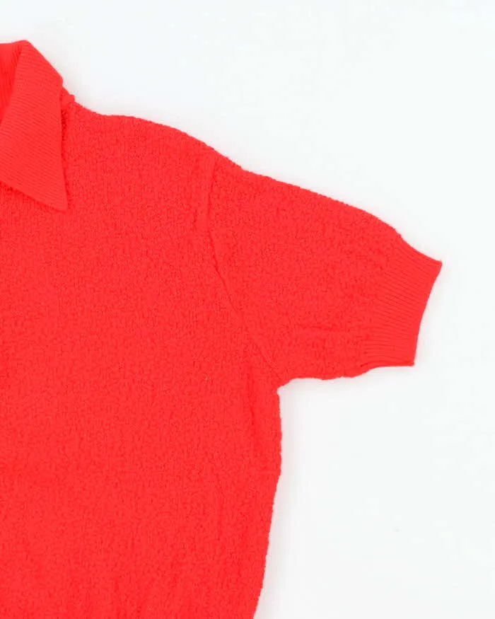 Vintage 80's White Ram Textured Acrylic Short Sleeve Knit - L sold by Rokit product image thumbnail 4