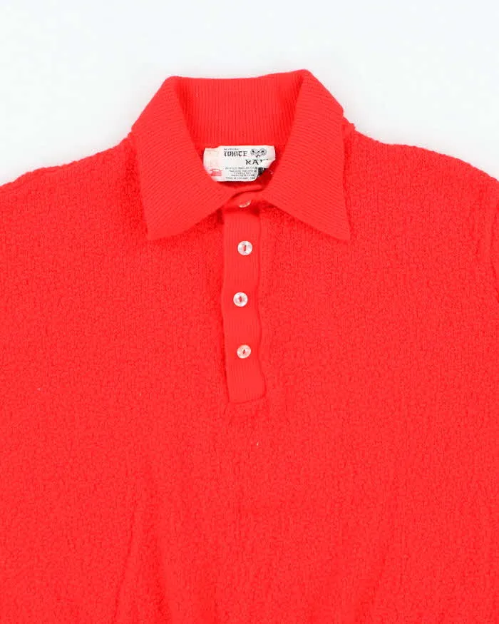 Vintage 80's White Ram Textured Acrylic Short Sleeve Knit - L sold by Rokit product image thumbnail 3