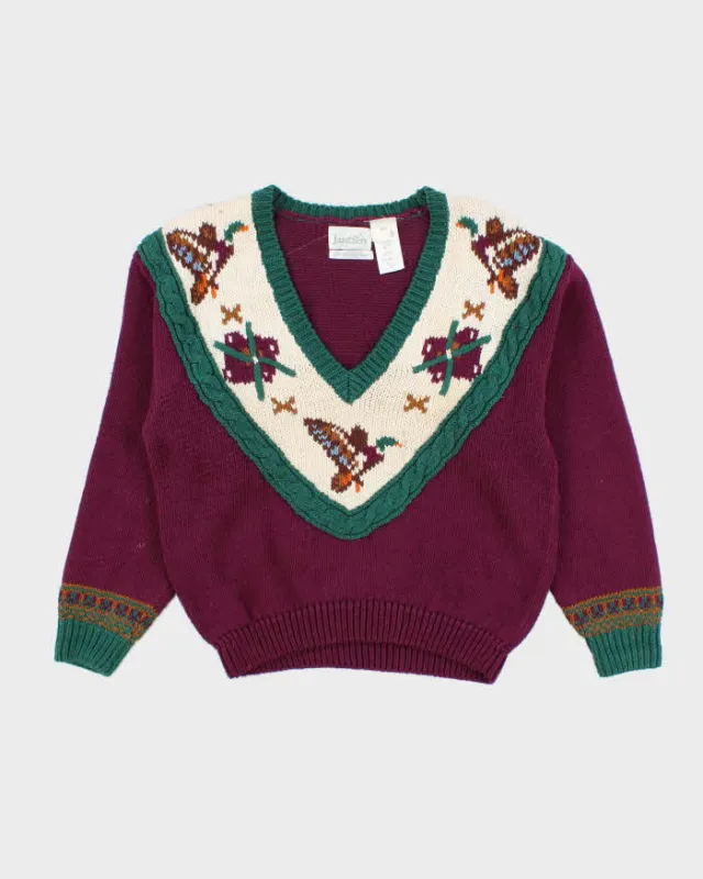 Vintage 80s Jantzen Shoulder Pad Knit Jumper - M sold by Rokit