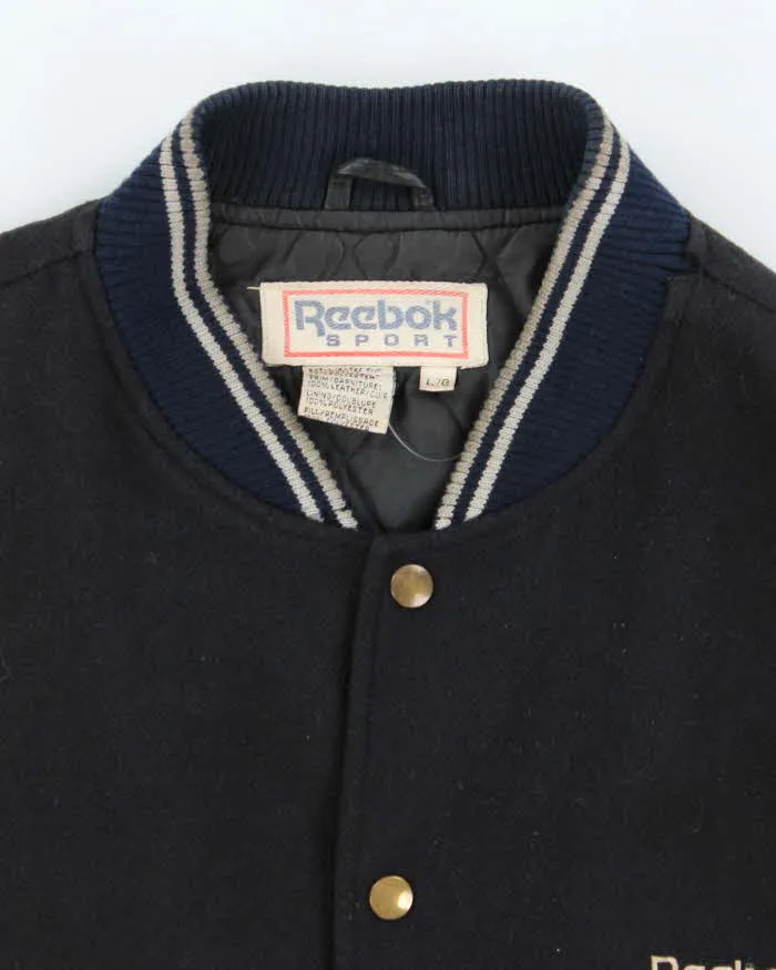 Vintage 80's Reebok Leather Heavyweight Spell Out Varsity Jacket - L sold by Rokit product image thumbnail 5