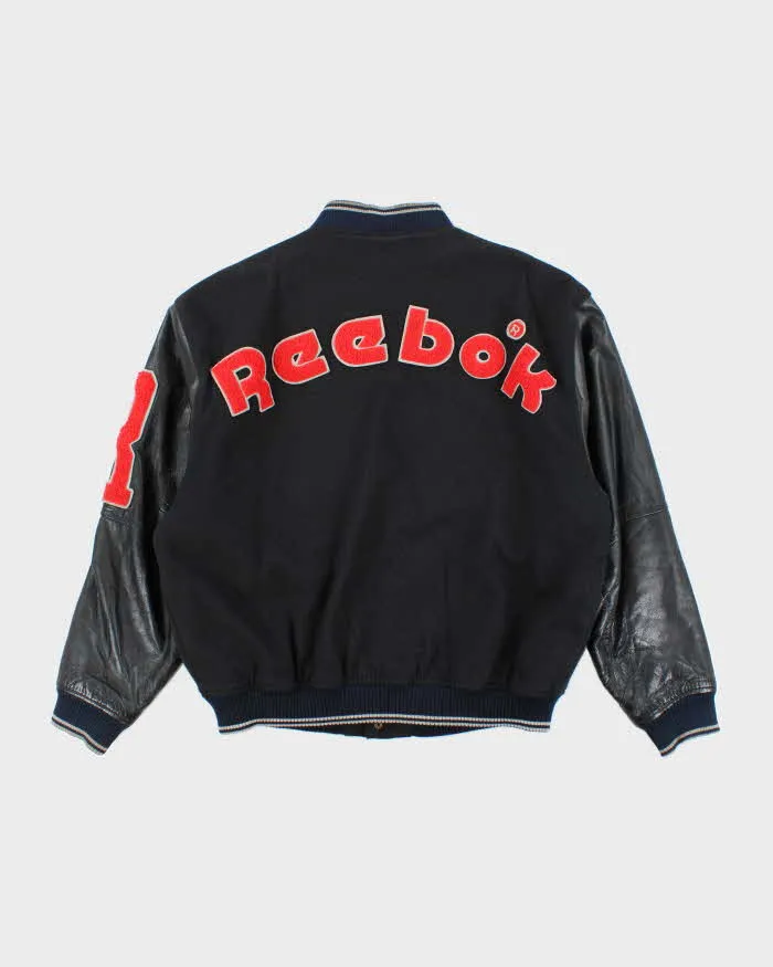 Vintage 80's Reebok Leather Heavyweight Spell Out Varsity Jacket - L sold by Rokit product image thumbnail 2