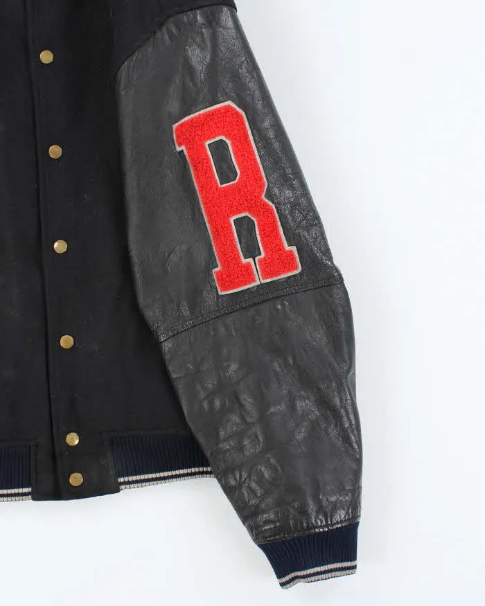 Vintage 80's Reebok Leather Heavyweight Spell Out Varsity Jacket - L sold by Rokit product image thumbnail 4