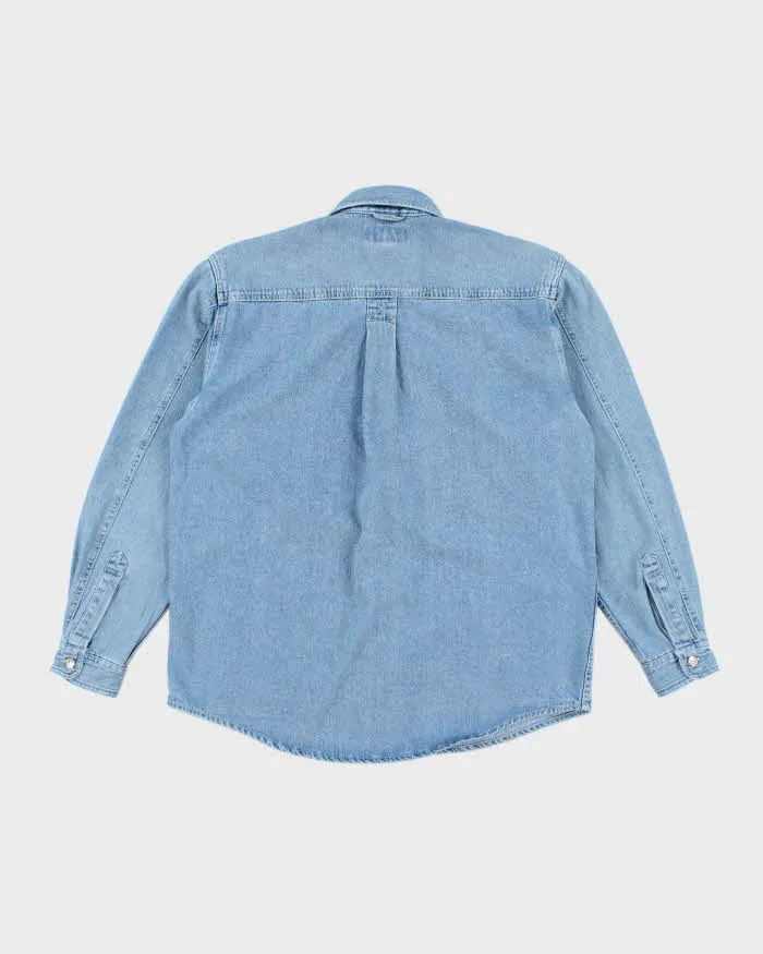Vintage 90's Timberland Weather Gear Light Wash Denim Shirt - M sold by Rokit product image thumbnail 2