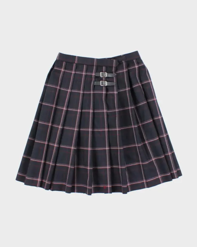 Vintage Kanko Checked Pleated Skirt - XS sold by Rokit