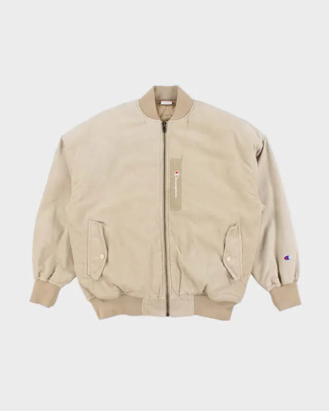 Vintage 90's Champion Lined Corduroy Bomber Jacket - M sold by Rokit