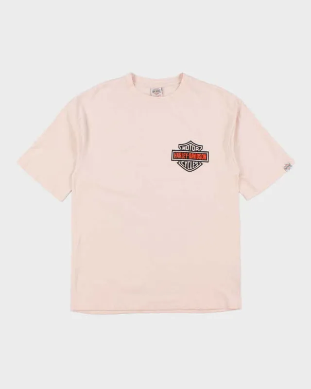 Vintage 2000's Harley Davidson Shield Spell Out Logo T-Shirt - L sold by Rokit