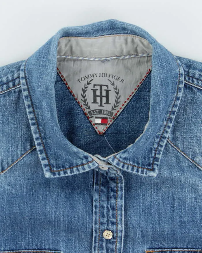 Vintage Tommy Hilfiger Snap Button Medium Wash Denim Shirt - S sold by Rokit product image thumbnail 5