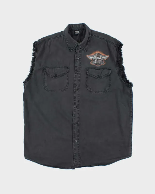 Vintage Y2K Sturgis Biker Graphic Printed Sleeveless Shirt - XXL sold by Rokit