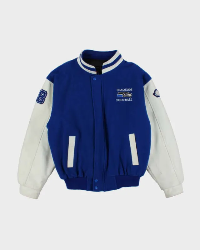 Vintage 90's Seahawks Football Heavyweight Embroidered Varsity Jacket - L sold by Rokit