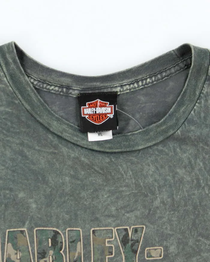 Vintage 2000's Harley Davidson Marble Wash Camo Graphic T-Shirt - XL sold by Rokit product image thumbnail 5