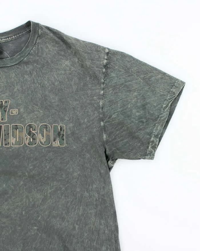 Vintage 2000's Harley Davidson Marble Wash Camo Graphic T-Shirt - XL sold by Rokit product image thumbnail 4