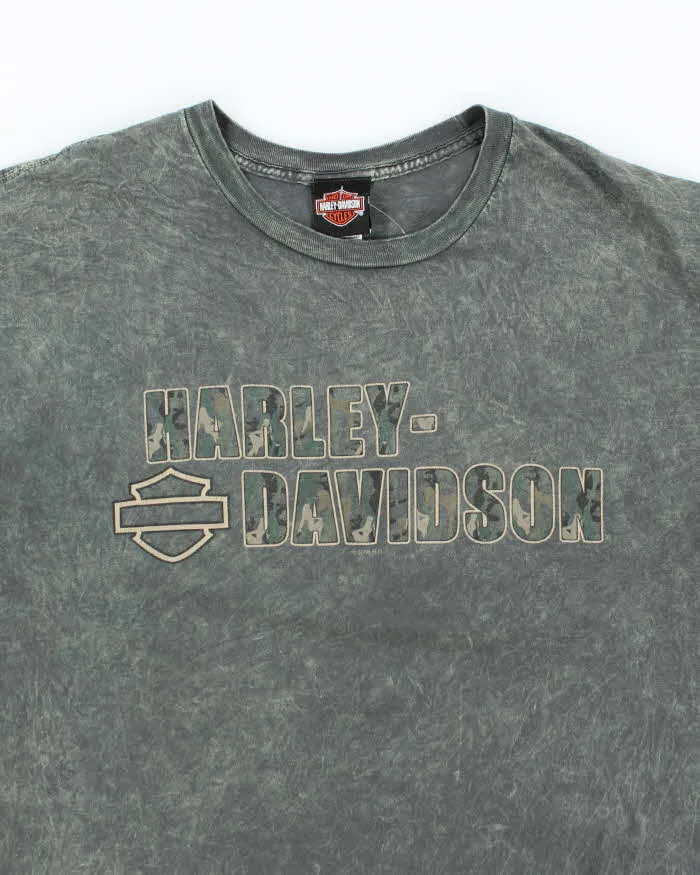 Vintage 2000's Harley Davidson Marble Wash Camo Graphic T-Shirt - XL sold by Rokit product image thumbnail 3