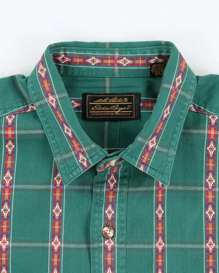 Vintage 90's Eddie Bauer Patterned Long Sleeve Shirt - L sold by Rokit product image thumbnail 5