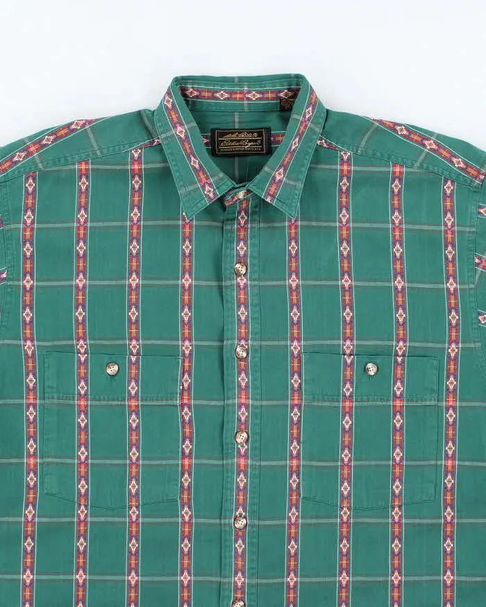 Vintage 90's Eddie Bauer Patterned Long Sleeve Shirt - L sold by Rokit product image thumbnail 3