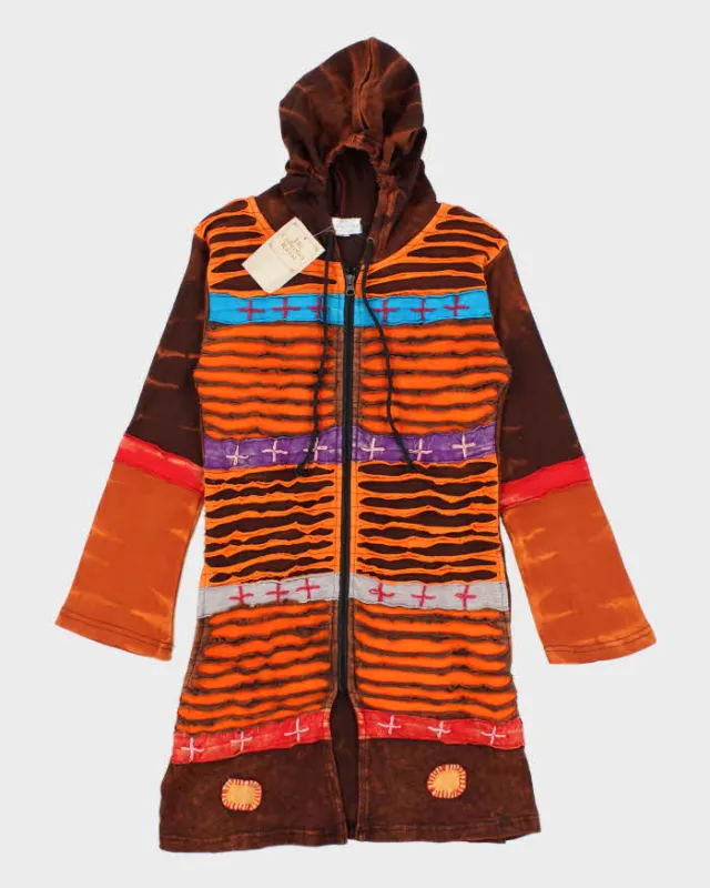 Vintage Y2k Deadstock Textured Long Zip-Up Hoodie- S sold by Rokit