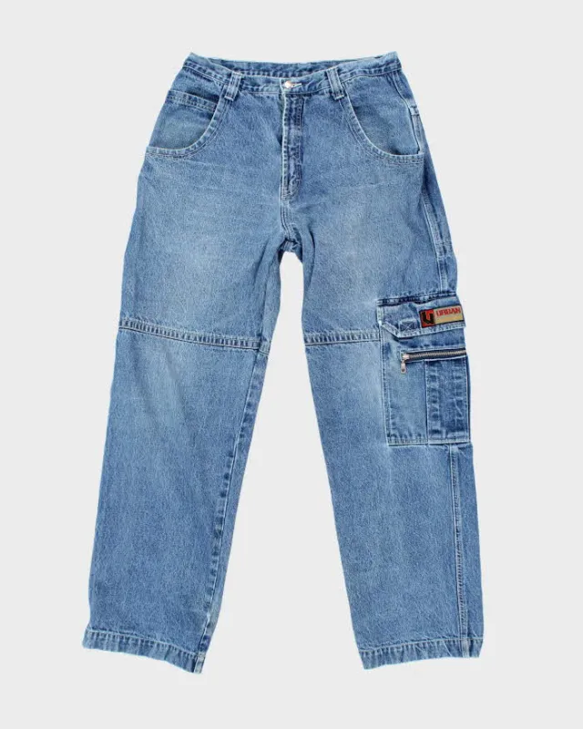 Vintage Y2K Urban Heavyweight Wide Leg Cargo Jeans - W32 L33 sold by Rokit