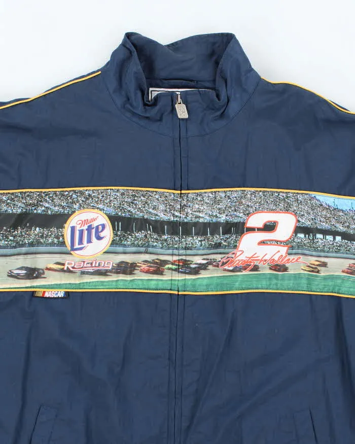 Vintage Chase Authentics Miller Lite Racing Graphic Print Windbreaker Jacket - XL sold by Rokit product image thumbnail 3
