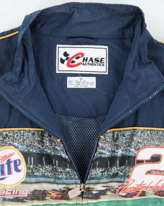 Vintage Chase Authentics Miller Lite Racing Graphic Print Windbreaker Jacket - XL sold by Rokit product image thumbnail 5