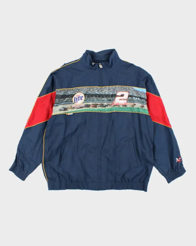 Vintage Chase Authentics Miller Lite Racing Graphic Print Windbreaker Jacket - XL sold by Rokit
