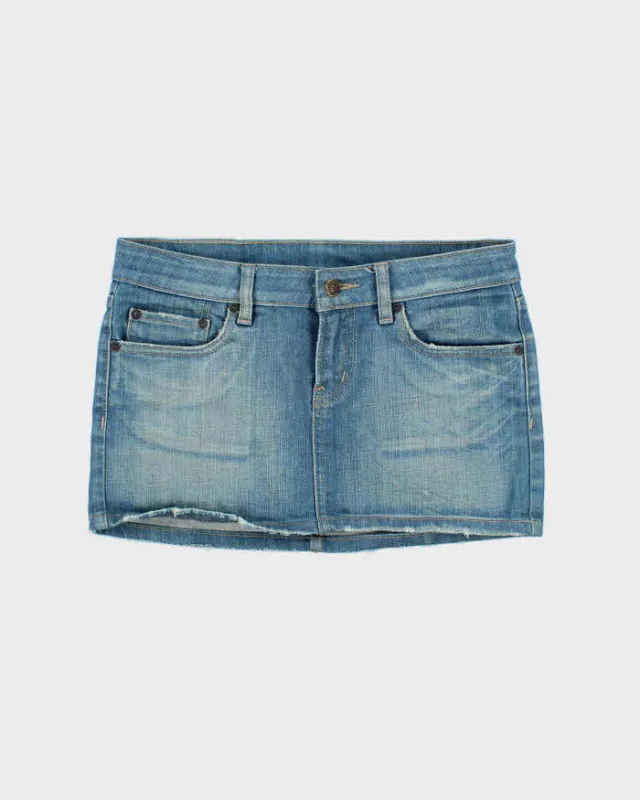 Vintage Lee Denim Mini Skirt - S sold by Rokit