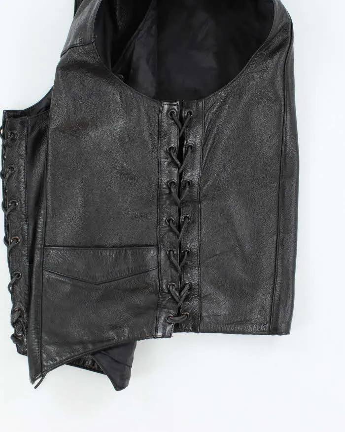Vintage FMC Leather Lace-up Vest - M sold by Rokit product image thumbnail 4