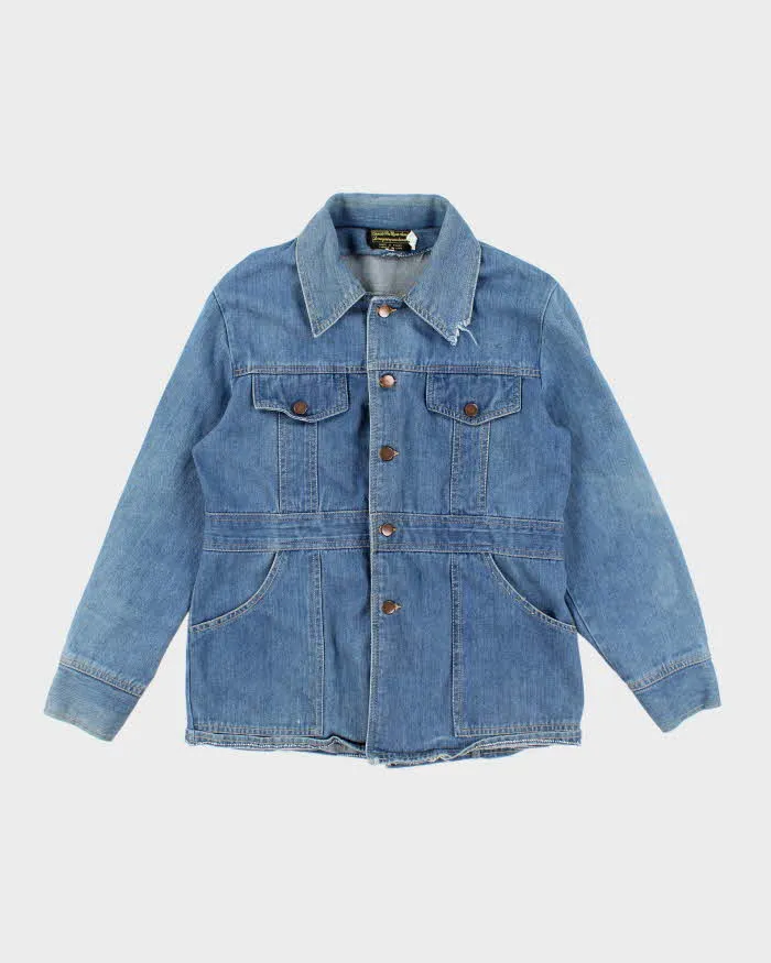 Vintage 70's Sears Light Wash Button Up Denim Workwear Jacket - M sold by Rokit