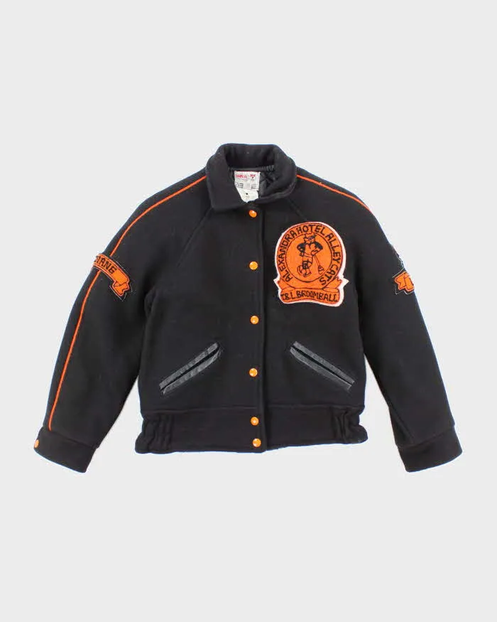 Vintage 80's Alley Cats Embroidered Wool Varsity Jacket - S sold by Rokit