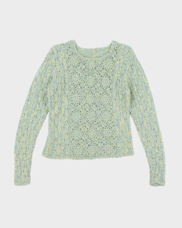 Vintage Handmade Multicoloured Knit Jumper - S sold by Rokit