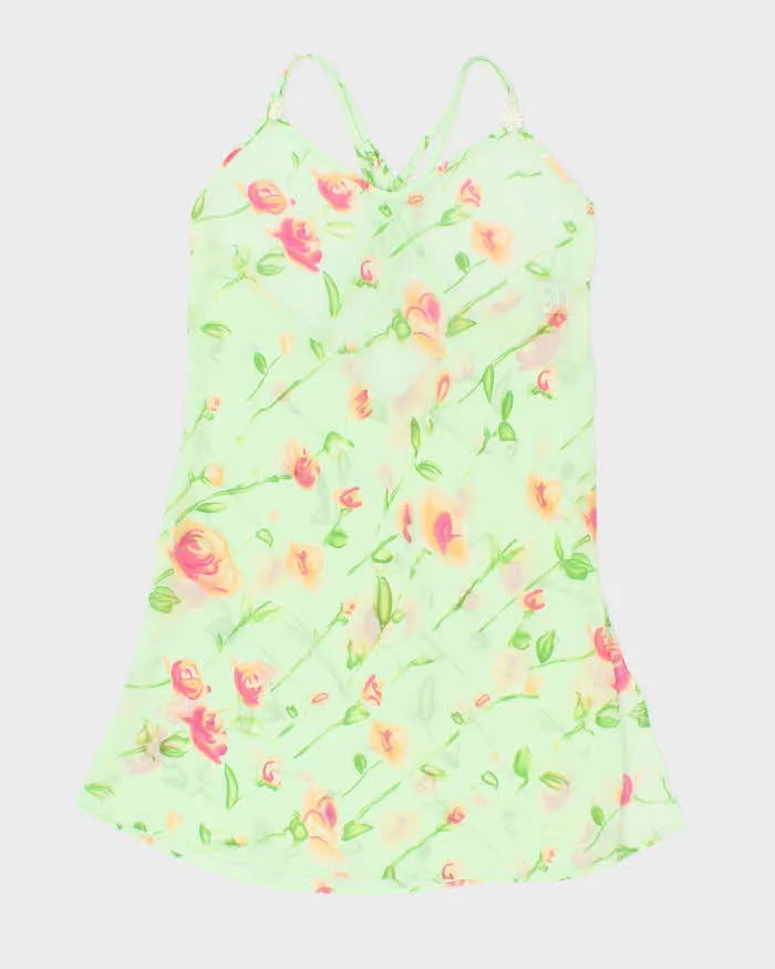 Vintage Y2k 00s La Vie En Rose Mesh Slip Dress - S sold by Rokit