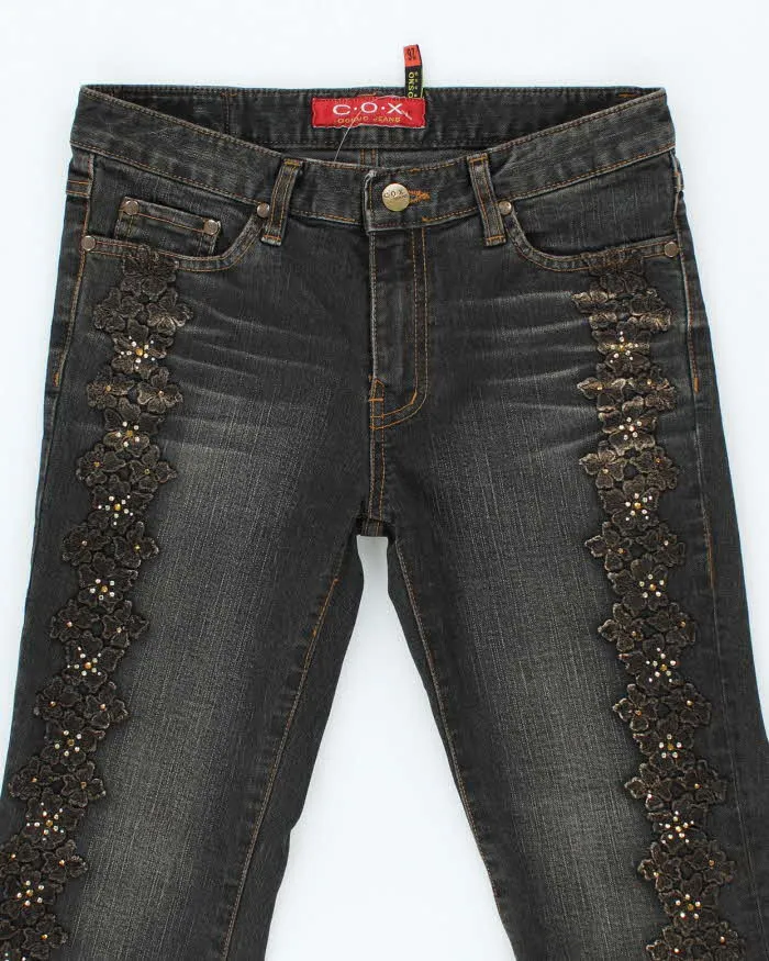 Vintage Y2k 00s C.O.X Embroidered Rhinestone Jeans - W28 L28 sold by Rokit product image thumbnail 3