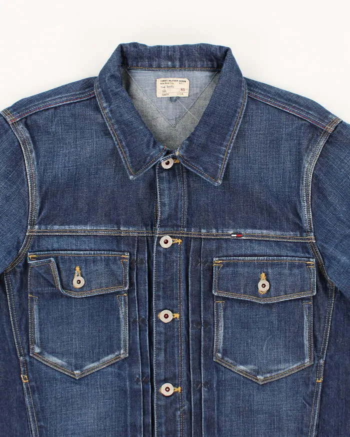 Vintage Y2K Tommy Hilfiger Dark Wash Faded Denim Jacket - L sold by Rokit product image thumbnail 3