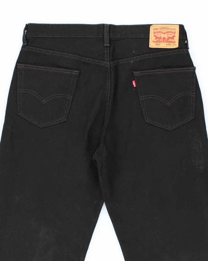 Vintage 2000's Levi's 550 Black Dark Wash Jeans - W36 L34 sold by Rokit product image thumbnail 4
