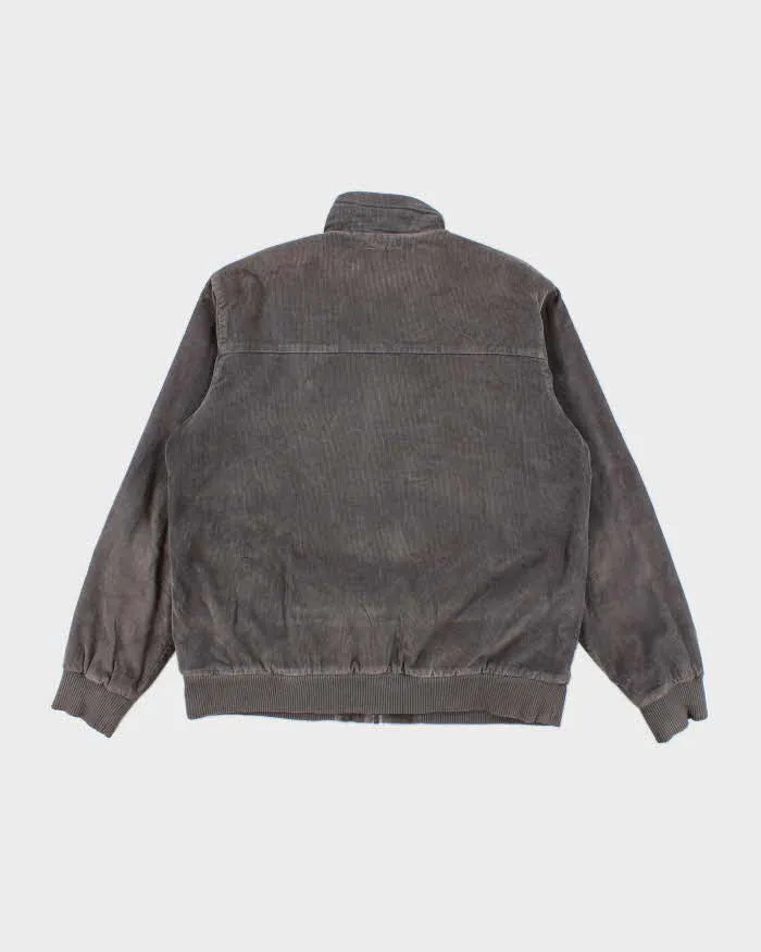 Vintage Y2K Quiksilver Grey Corduroy Bomber Jacket - M sold by Rokit product image thumbnail 2