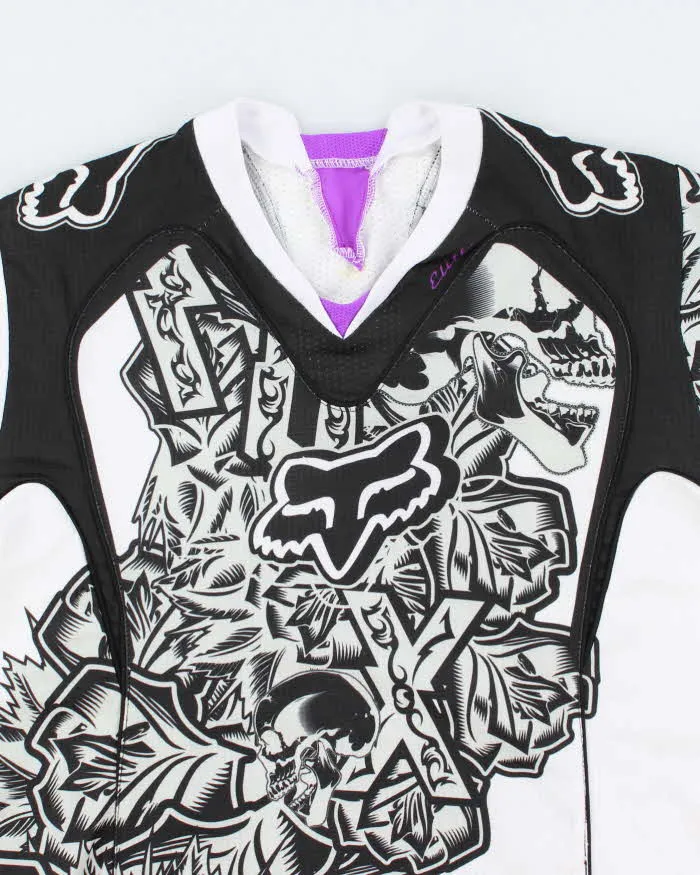 Vintage Y2K Fox Racing Gothic Print Motocross Jersey - M sold by Rokit product image thumbnail 3